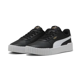 Młodzieżowe sneakersy Carina 3.0 PUMA Black White Gold - Odzież sportowa dziecięca - miniaturka - grafika 1