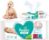 Chusteczki nawilżane - CHUSTECZKI NAWILŻANE MOKRE BEZZAPACHOWE PAMPERS 52CHUSTECZKI HIPOALERGICZNE - miniaturka - grafika 1