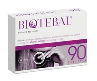 Włosy, skóra, paznokcie - POLFA WARSZAWA Biotebal 5 mg x 90 tabl - miniaturka - grafika 1