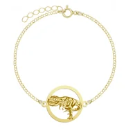 Biżuteria dla dzieci - Dinozaur Gigantozaurus Pozłacana Bransoletka  - MEJK Jewellery - miniaturka - grafika 1
