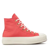 Trampki damskie - Trampki Converse Chuck Taylor All Star Lift Platform Canvas A09914C Różowy - miniaturka - grafika 1