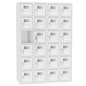 Szafki BHP - Socjalna szafa skrytkowa z 24 schowkami zamykanymi na klucz MSUS 346 - miniaturka - grafika 1