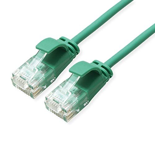Roline 21.15.3933 RJ45 kabel sieciowy, kabel krosowy CAT 6a U/UTP 1,00 m zielony 1 szt.
