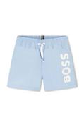 Spodnie i spodenki dla chłopców - BOSS szorty kąpielowe dziecięce kolor niebieski - Boss - miniaturka - grafika 1