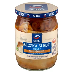 Beczka śledzi filety po myśliwsku Seko 550g - Konserwy i dania rybne - miniaturka - grafika 1