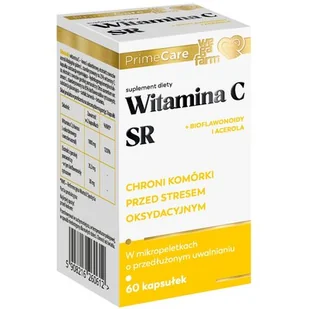 WegaFarm Witamina C SR+ bioflawonoidy i acerola, Suplement diety, 60 kapsułek - Witaminy i minerały - miniaturka - grafika 1