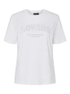 Koszulki i topy damskie - Pieces Koszulka "Tara" w kolorze białym - miniaturka - grafika 1