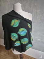 Apaszki i szaliki damskie - komin wełniany handmade w kwiaty rudaklara - miniaturka - grafika 1