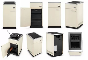 Kuchnia węglowa piec kominek z płaszczem wodnym CO 10-12kW (kolor: beż / biały, średnica wylotu spalin: 120 mm) - spełnia anty-smogowy EkoProjekt 99681702 - Kuchnie węglowe - miniaturka - grafika 9