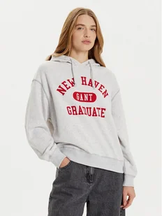 Gant Bluza 4201250 Szary Regular Fit - Bluzy damskie - miniaturka - grafika 1