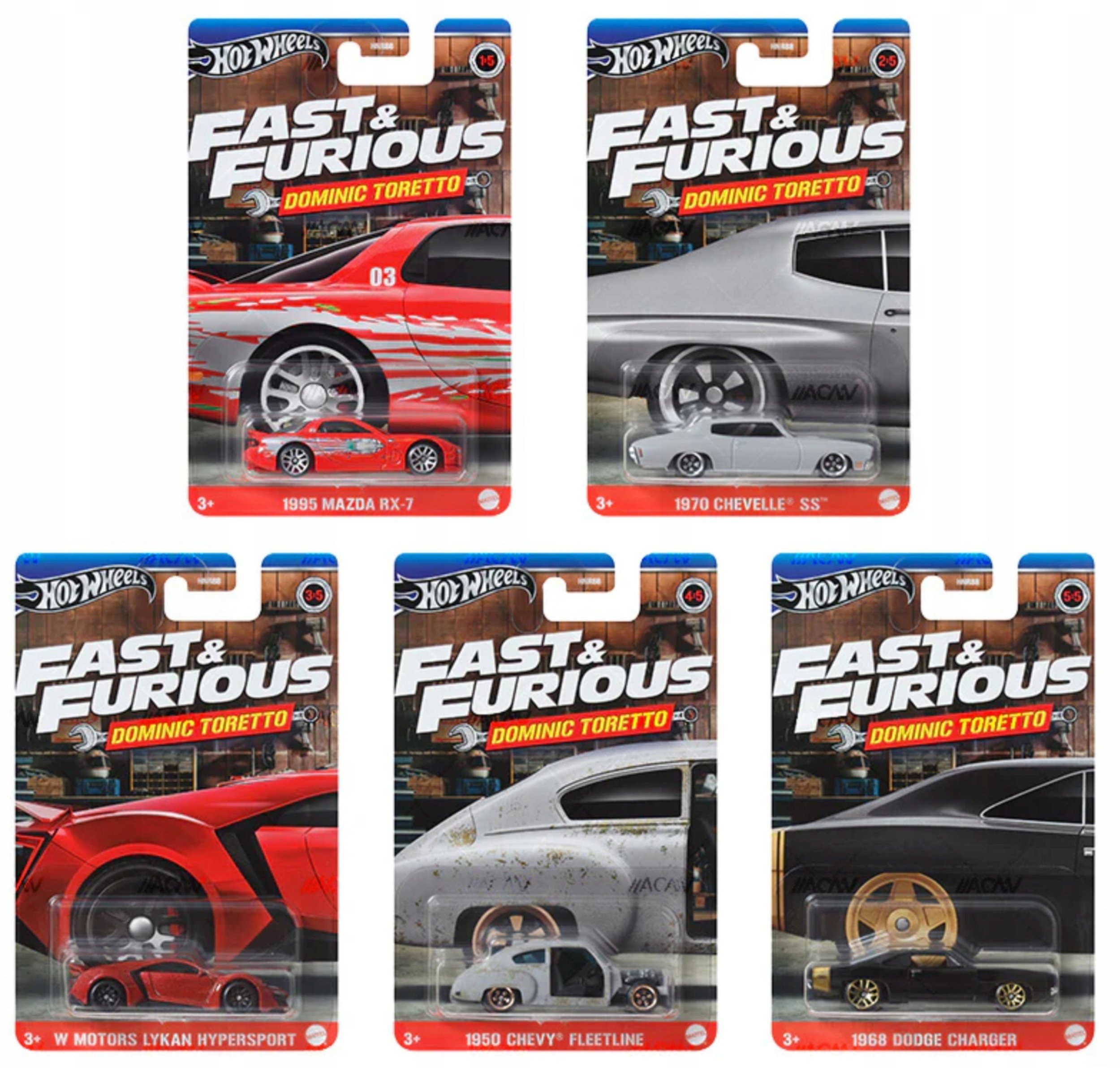 Hot Wheels Szybcy i wściekli Samochodzik 24szt