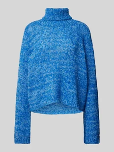 Sweter z dzianiny z golfem model ‘NANNA’ - Swetry damskie - miniaturka - grafika 1