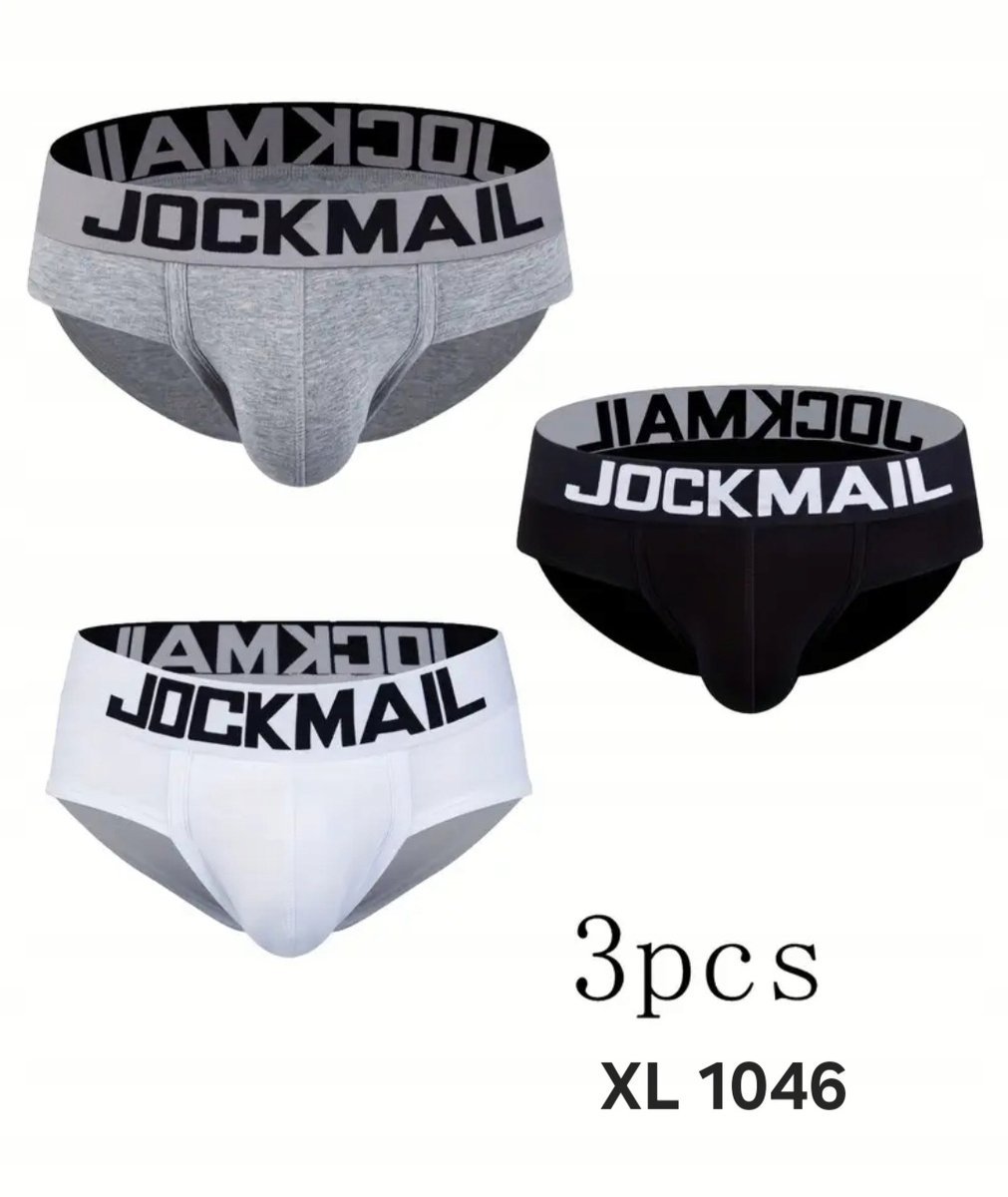Męska bielizna, slipy marki JOCKMAIL rozmiar XL, nowe 3 sztuki (1046)