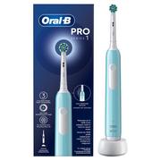 Szczoteczki elektryczne - Braun Oral-B szczoteczka elektryczna PRO1 Caribbean Blue CrossAction (błękitny) - miniaturka - grafika 1