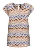 Bluzki damskie - ONLY Bluzka w kolorze karmelowo-niebieskim - miniaturka - grafika 1