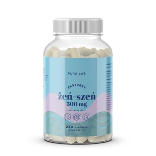 Ekstrakt z żeń-szenia 300 mg Pure Lab, Aura Herbals, 240 kapsułek - Witaminy i minerały - miniaturka - grafika 1