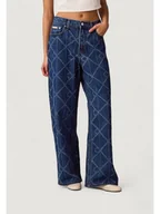 Spodnie damskie - Calvin Klein Jeans Jeansy LOW RISE BAGGY CK AT Niebieski Baggy Fit - miniaturka - grafika 1