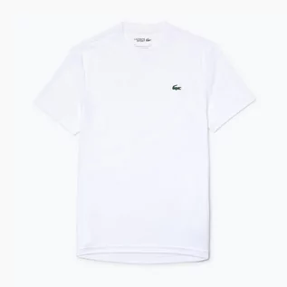 Koszulki sportowe męskie - Lacoste Koszulka tensowa męska biała TH3401 001 - grafika 1