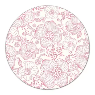 Deska szklana na pizzę Kwiaty czerwony kontur fi40, Coloray - Deski do krojenia - miniaturka - grafika 1