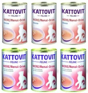 Mokra karma dla kotów - Kattovit Drink Niere/Renal kurczak/kaczka 6x135ml puszka - miniaturka - grafika 1