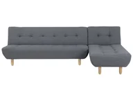 Narożniki - Beliani Sofa narożna tapicerowana ciemnoszara ALSTEN - miniaturka - grafika 1
