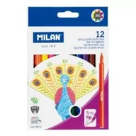 Pozostałe akcesoria dla plastyków - Milan Flamastry z cienką końcowką 12 kolorów 06F12 - miniaturka - grafika 1