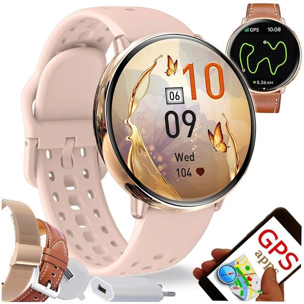 Zegarek Damski Smartwatch Gps Menu Pl Wodoodporny Rozmowy Sms Pomiary Sport