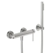 Baterie wannowe i prysznicowe - KFA Bateria prysznicowa natryskowa srebrna stal nierdzewna Flint Armatura - miniaturka - grafika 1