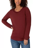 Bluzy damskie - Timezone Damska bluza z okrągłym dekoltem, Barolo czerwona, XL - miniaturka - grafika 1
