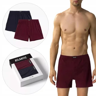 BOKSERKI MĘSKIE luźne 2MBX-054 komfortowe klasyczne Atlanric *XXL - Majtki męskie - miniaturka - grafika 1