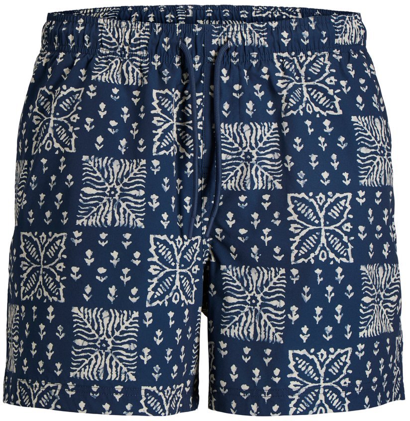 Jack & Jones Jack&Jones męskie szorty do pływania JPSTMAUI SHELL AOP SWIM SHORTS REG 12291808 PAGEENT BLUE L
