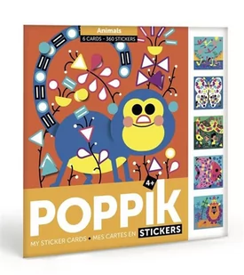 Poppik Poppik  -  Pocztówki Wyklejanka Pixel art Zwierzęta my Sticker Cards Animals - Prace ręczne dla dzieci - miniaturka - grafika 1