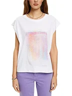 Koszulki i topy damskie - edc by ESPRIT T-shirt damski, biały, XS - miniaturka - grafika 1