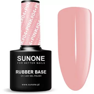 Baza hybrydowa SUNONE Rubber Base Pink 04 12 ml - Lakiery hybrydowe - miniaturka - grafika 1