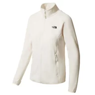 Bluzy sportowe damskie - Bluza The North Face 100 Glacier Full-Zip 0A5IHON3N1 - kremowa - miniaturka - grafika 1