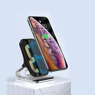 Remax bezprzewodowa ładowarka Qi 10W podstawka na telefon czarny (RP-W12 black) - Ładowarki do telefonów - miniaturka - grafika 6