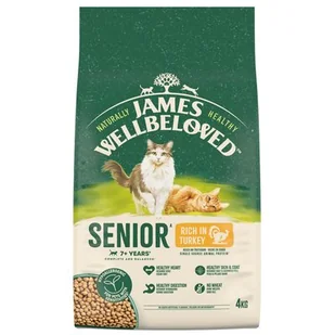 Karma dla kota JAMES WELLBELOVED Senior Monobiałkowa z indykiem 4 kg - Sucha karma dla kotów - miniaturka - grafika 1