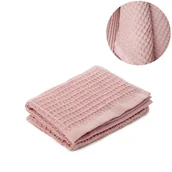 Ręczniki - Ręcznik łazienkowy VAFFEL różowy 50x90cm - miniaturka - grafika 1