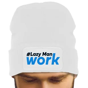 CZAPKA Jesienna BAWEŁNIANA ZIMOWA Ciepła BIAŁA BEANIE #LAZY MAN WORK - Czapki damskie CZAPKA Jesienna BAWEŁNIANA ZIMOWA Ciepła BIAŁA BEANIE #LAZY MAN WORK - Czapki damskie - miniaturka - grafika 1