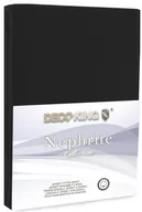 Prześcieradła - DecoKing DecoKing  Prześcieradło Jersey - Nephrite - Czarny 120x200 cm - miniaturka - grafika 1