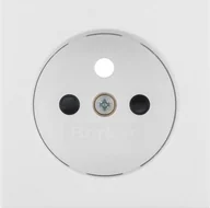 Gniazdka elektryczne - Hager Polo B.3/B.7 Płytka czołowa gniazda z/u z przesłonami biały 3965761909 3965761909 - miniaturka - grafika 1