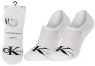 Skarpetki męskie - CALVIN KLEIN SKARPETKI STOPKI 1 PARA WHITE 701218733 001 - Rozmiar: 40-46 - miniaturka - grafika 1