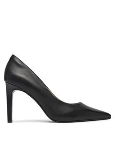 Calvin Klein Szpilki Pump 90 Pointy Hw Bar Lth HW0HW02527 Czarny - Czółenka - miniaturka - grafika 1