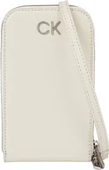 Torebki damskie - Calvin Klein Damskie akcesoria techniczne Re-Lock Phone Crossbody, jeden rozmiar, Dk Ecru, Rozmiar Uniwersalny - miniaturka - grafika 1