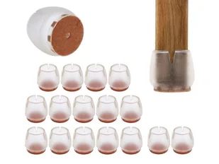 16X Nakładki Silikonowe Nogi Krzesła Meble Filc - Meble modułowe i akcesoria - miniaturka - grafika 1