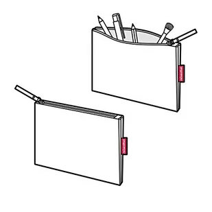 Reisenthel case 1 Rhombus Black – uniwersalny mały organizer na kosmetyki lub małe artykuły do torebki, czarny, jeden rozmiar - Torebki damskie - miniaturka - grafika 1
