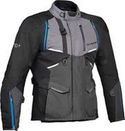 Odzież motocyklowa - Ixon, Eddas szara kurtka motocyklowa czarny niebieski, 4XL - miniaturka - grafika 1