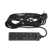 Przedłużacze i rozgałęźniki - Vorel Przedłużacz elektryczny z uziemieniem 4 gniazda 5 m - miniaturka - grafika 1