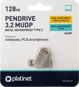 Pendrive - Pendrive Platinet PLATINET PENDRIVE USB 3.2 + USB-C 128GB METAL UDP WATERPROOF [45969] - miniaturka - grafika 1
