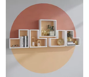 ZESTAW 5x Półka ścienna ELITRA biała - Półki do salonu - miniaturka - grafika 1